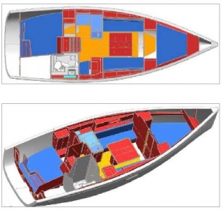 Piantina interna della barca